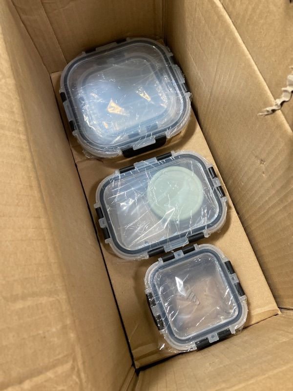 Photo 1 of ***MISSING PIECES -SELLING AS IS *** KEMETHY ?? PCS Glass Food Storage Containers with Lids
