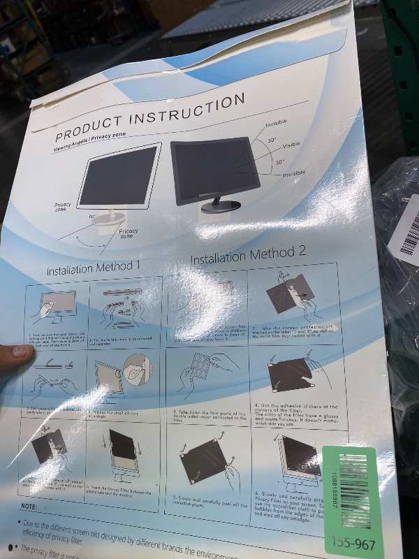 Photo 1 of [2 Pack] 18.5 Inch Computer Monitor Privacy Screen, Anti Glare Filter