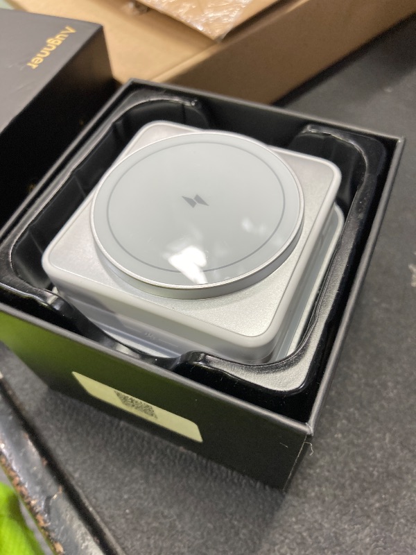 Photo 1 of ?2026 Upgraded?Wireless Charger 3 in 1, Foldable Wireless Charging Station with Light for Apple Magnetic Charger, Travel Magnetic Charger for iPhone 17/16/15/14/13/12 Apple Watch AirPods (20W Adapter)