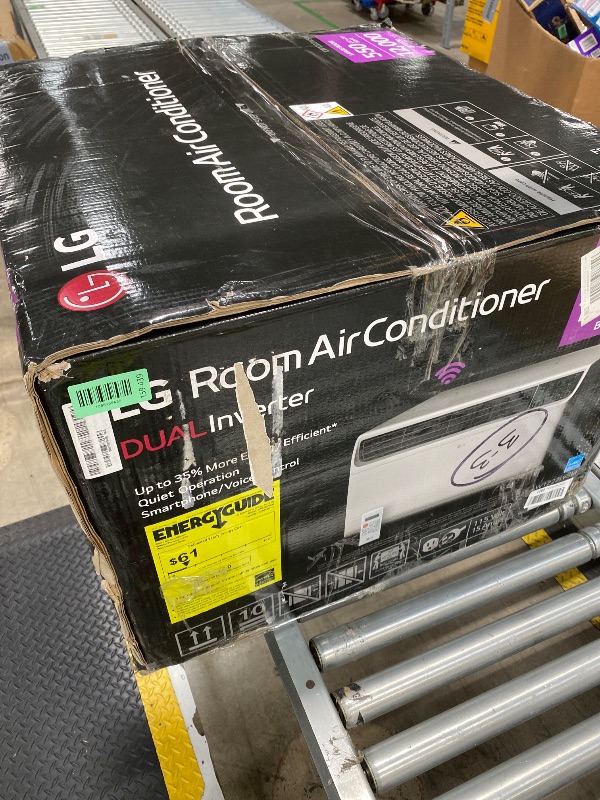 Photo 1 of ***PARTS ONLY***LG 12,000 BTU Dual Inverter Smart Window Air Conditioner, 115V Cools 550 Sq. Ft., Ultra Quiet Operation, Up to 35% More Energy Savings, ENERGY STAR®, works with LG ThinQ, Amazon Alexa and Hey Google