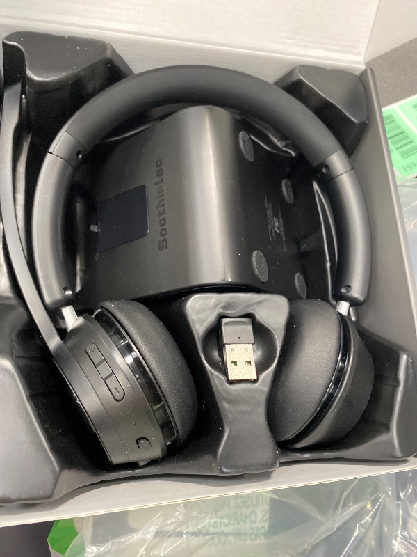 Photo 1 of (Upgraded Version) Wireless Headset, Bluetooth Headset with Noise Cancelling Microphone, Best Headphones with Mic Mute & USB Dongle for PC/Computer/Laptop/Cell Phones/Remote Work/Call Center