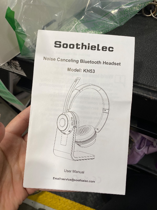Photo 1 of (Upgraded Version) Wireless Headset, Bluetooth Headset with Noise Cancelling Microphone, Best Headphones with Mic Mute & USB Dongle for PC/Computer/Laptop/Cell Phones/Remote Work/Call Center