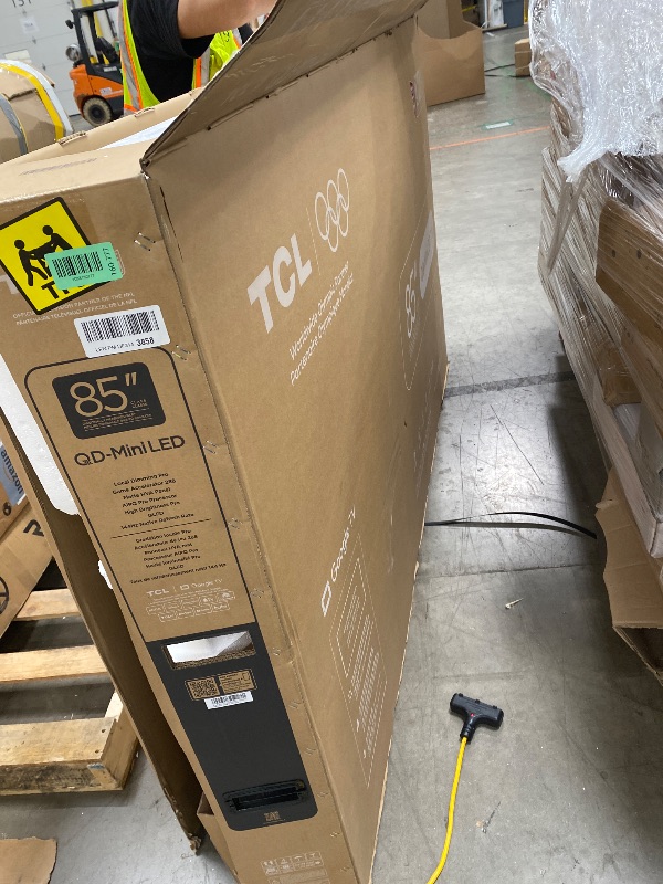 Photo 1 of ***Broken, for parts only; non-refundable, non-returnable.***TCL 85 Inch Class QM6K Series | Mini LED QLED 4K HDR | 85QM6K, Latest Model | 120HZ-144HZ High Brightness Smart Google TV Dolby Atmos Onkyo Audio | Voice Remote Alexa Gaming Streaming Television