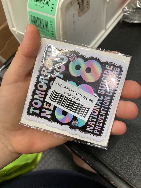 Photo 1 of (3pcs-3in) Suicide Prevention 988 Sticker Mental Health Support Stickers