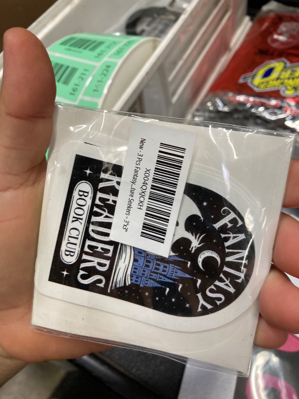 Photo 1 of (3pcs-3in) Fantasy Readers Book Club Sticker Magical Adventure Stickers