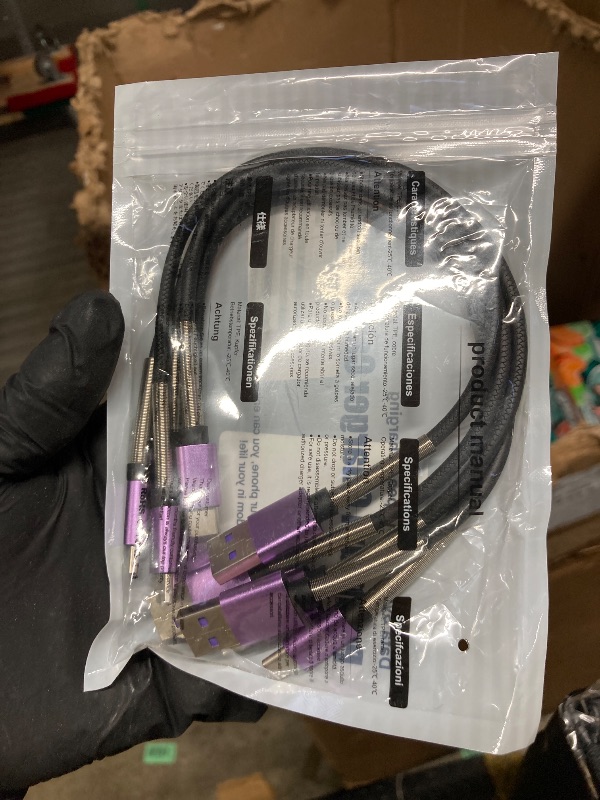 Photo 1 of [5Pack 1ft] Compatible with Samsung Galaxy S9 S10 S8 Plus Charger Cord(3A Fast Charging), TPE USB C Type Charger Cable,USB A to Type C Replacement for Samsung A32/A12/A10e/A20/A51 20/9/8,LG-Purple