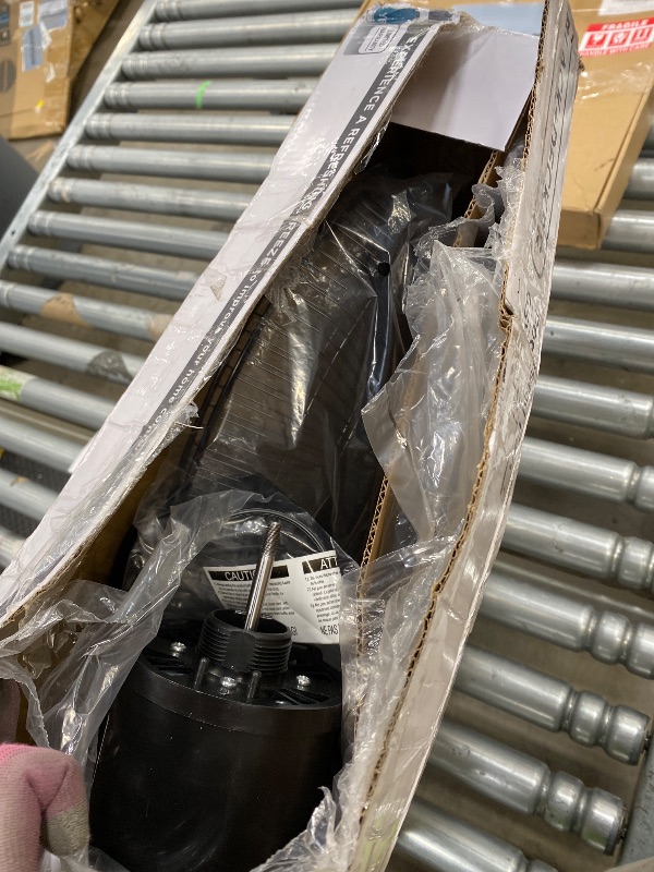 Photo 1 of **Fan blade keeps robbing on cover**BLACK+DECKER 18" Oscillating Pedestal Fan with Remote, BFSR18B, Black