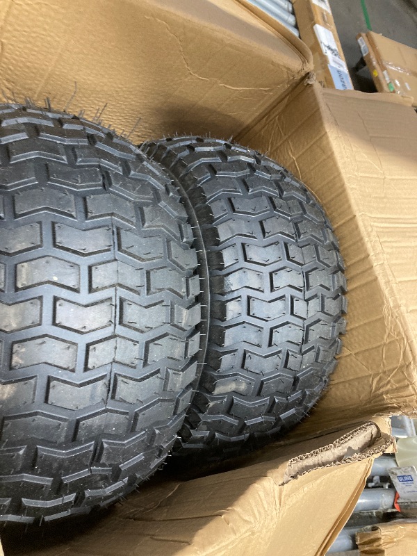Photo 1 of (2-Pack) 18" Tubeless Tires On Rims - 18x8.5-8 Tire and Wheel Assemblies - 4-Lug 4" Center - 2.83" Center Bore - Load Range B Max Tire Weight of 815 Lbs - Compatible with Alumacraft Boat Trailers