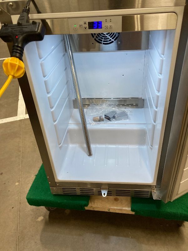 Photo 1 of *****PARTS ONLY**** 

21 Inch Outdoor Refrigerator, Weather Proof Stainless Steel Beverage Beer Cooler Under Counter Fridge, Indoor/Outdoor Refrigerator with 3 Shelves for Patio Kitchen and Commercial Use