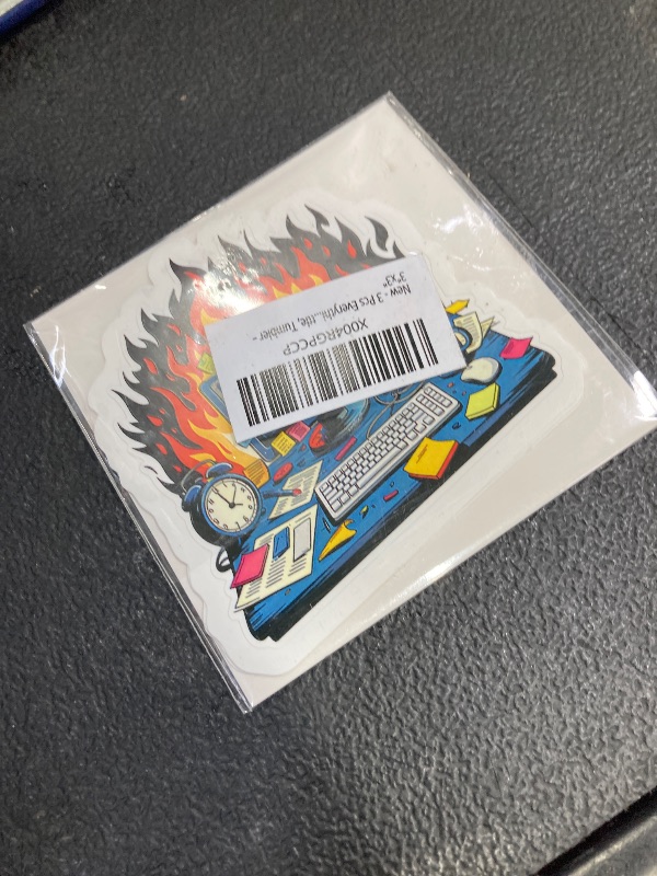 Photo 1 of (3pcs-3in) Everything is Fine Sticker Funny Stress Relief Quote Stickers