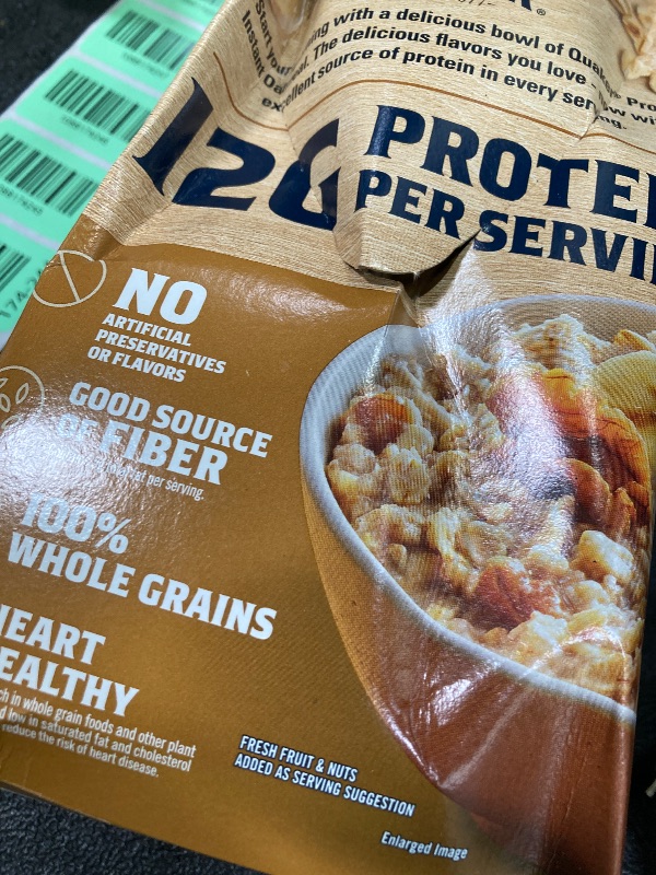 Photo 1 of (6 pack) Quaker Protein Instant Oatmeal, Banana Nut, 12g Protein per Serving, Whole Grains, No Artificial Flavors, 2.15 oz Packets, (6 Pack)?