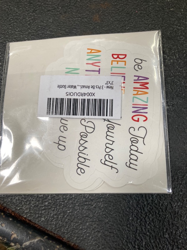 Photo 1 of (3pcs-3in) Be Amazing Today Sticker Believe in Yourself Quote Stickers
