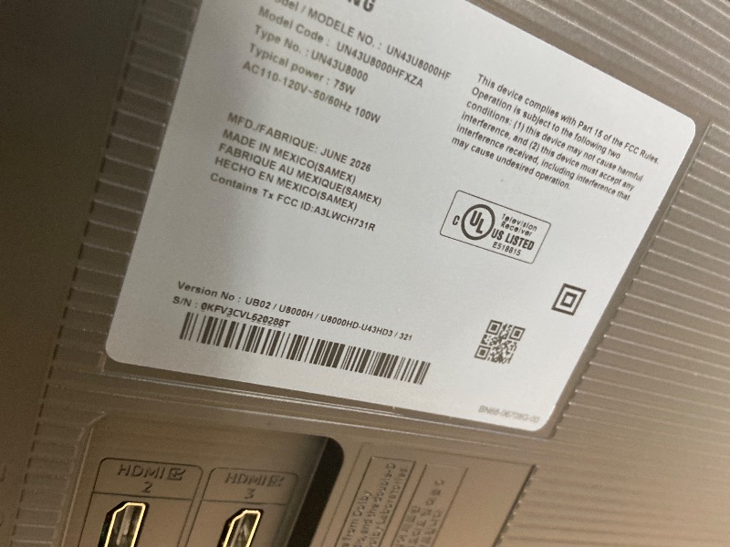 Photo 1 of **NO REUNDS OR RETURNS** Samsung 43" Tv