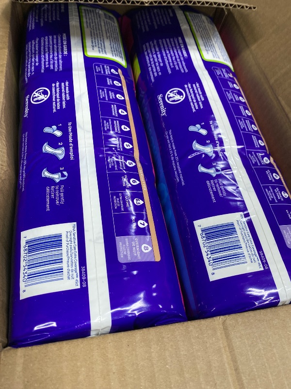 Photo 1 of ***1 PACKAGE HAS BEEN OPENED***TENA Sensitive Care Overnight Incontinence Pads, Women, Extra Coverage 90ct***1 PACKAGE HAS BEEN OPENED***