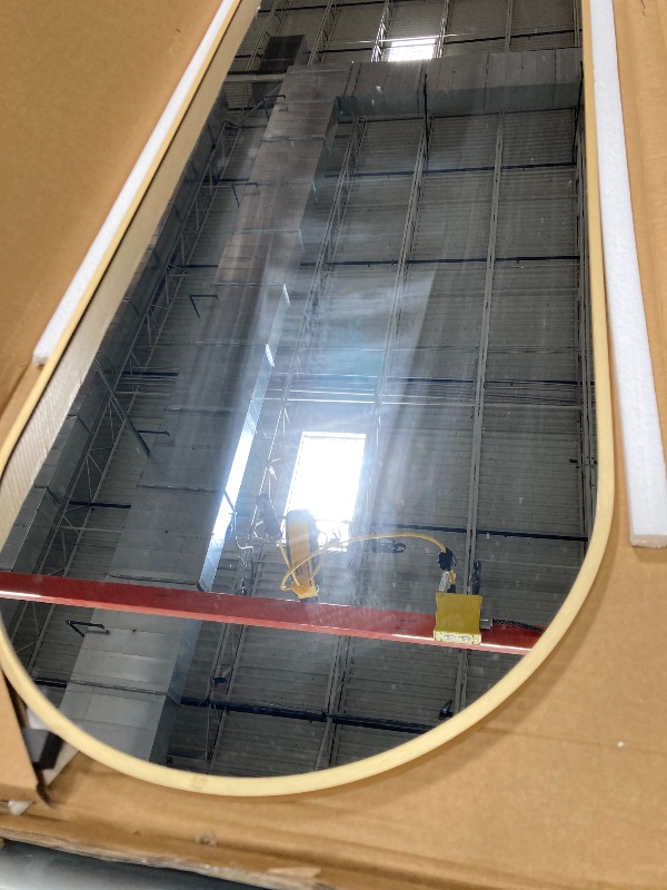 Photo 1 of ***Scratched***Arched Full Length Mirror, 56"x15" Standing Body Mirror for Wall, Gold***Scratched***