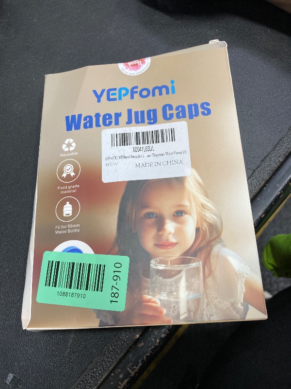 View 2 of (2 PACK) YEPfomi Reusable 5 Gallon Water Jug Caps, Food Grade Silicone Material 2/3/5 Gallon Water Bottle Caps Jug Lid for Water Dispenser Water Pump (2)