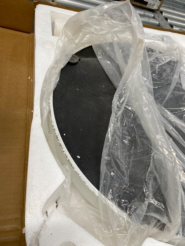 Photo 1 of *Scratches* California Umbrella 50 lbs. Round Concrete Weighted Powdercoated Steel Umbrella Base, White Frame