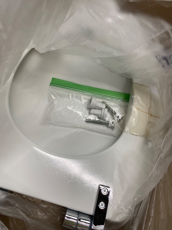 Photo 1 of *Parts only* Mayfair Bennett Toilet Seat with Chrome Hinges, Slow Close Wood Seat, Secure Metal Hinges, Easy Install, Made in USA, Round, White