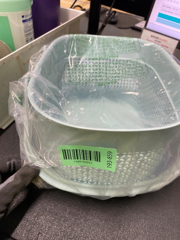 Photo 1 of *Bent* rejomiik Portable Plastic Shower Caddy Basket with Handles, Blue