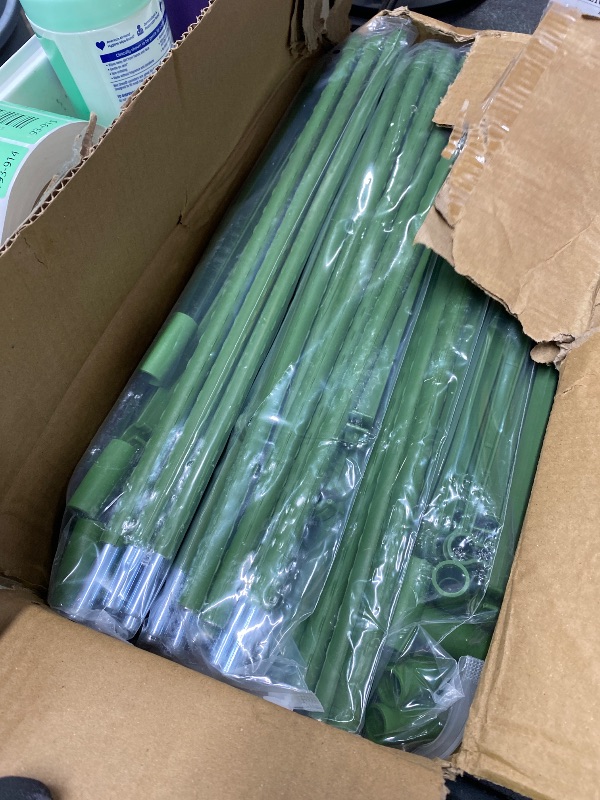 Photo 1 of *Box damaged* SORANGEUN 6 Pack 48 Inch Tomato Cages for Garden, Triangle Metal Plant Support with Rust-Resistant Coating, Heavy Duty Tomato Trellis for Raised Bed, Pots, Cucumbers, Peppers & Climbing Plants