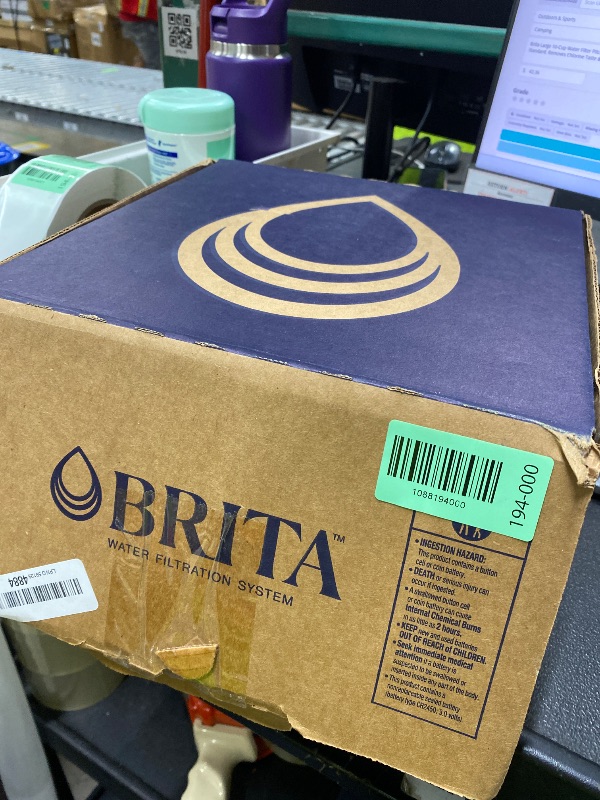 Photo 1 of *Cracked/Parts only* Brita Large 10-Cup Water Filter Pitcher with BritaPlus Filter, WQA NSF/ANSI Certified, Reduces 2X Contaminants vs. Standard, Removes Chlorine Taste & Odor, Reduces Zinc Copper Mercury & More, Black