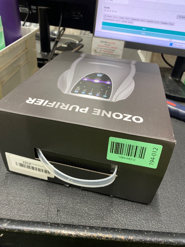 Photo 1 of *Minor damage* VTAR Ozone Machine, 1000mg/h Multipurpose Ozone Machine Purify Air, Water, Fruits, Vegetables, Toothbrushes, Aquarium Fruit Cleaner Device in Water - Dark Gray