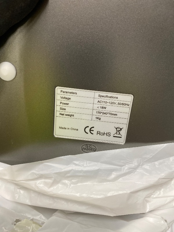 Photo 1 of *Minor damage* VTAR Ozone Machine, 1000mg/h Multipurpose Ozone Machine Purify Air, Water, Fruits, Vegetables, Toothbrushes, Aquarium Fruit Cleaner Device in Water - Dark Gray