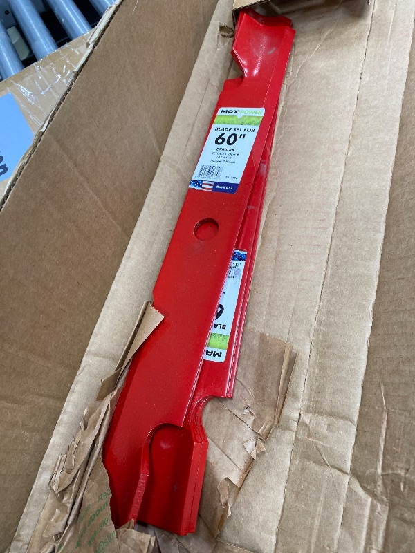 Photo 1 of *Used/dirty* MaxPower 561139B USA MADE Heavy Duty 3 Blade Set | For 60" Cut Exmark, Replaces OEM no. 103-6403, 103-6403-S, 140-1240