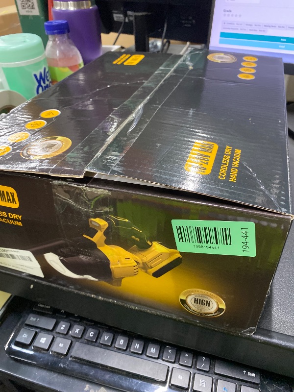 Photo 1 of *Dirty* Cordless Handheld Vacuum Cleaner Compatible with DeWalt 20V Battery(Tool Only,No Battery),16000Pa Portable Vacuum with 2 HEPA Filters & 4 Attachments,Lightweight 2.2 lbs for Car,Home & Garage Cleaning