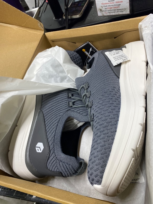 Photo 1 of *Used* FitVille Extra Wide Slip on Shoes for Men, Lightweight and Breathable Mens Wide Slip on Shoes Max Cushioning (Grey, 9W)