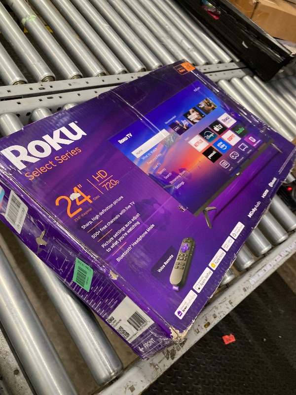 Photo 1 of ** NO REFUNDS, NO RETURNS** Roku Smart TV – 24-Inch Select Series, 720p HD TV – Roku TV with Voice Remote – Flat Screen LED Television with Wi-Fi for Streaming Live Local News, Sports, Family Entertainment