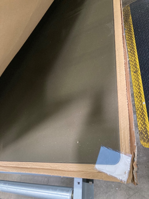 Photo 1 of [Tempered Glass] 48" x 72" Glass Office Chair Mat for Carpet