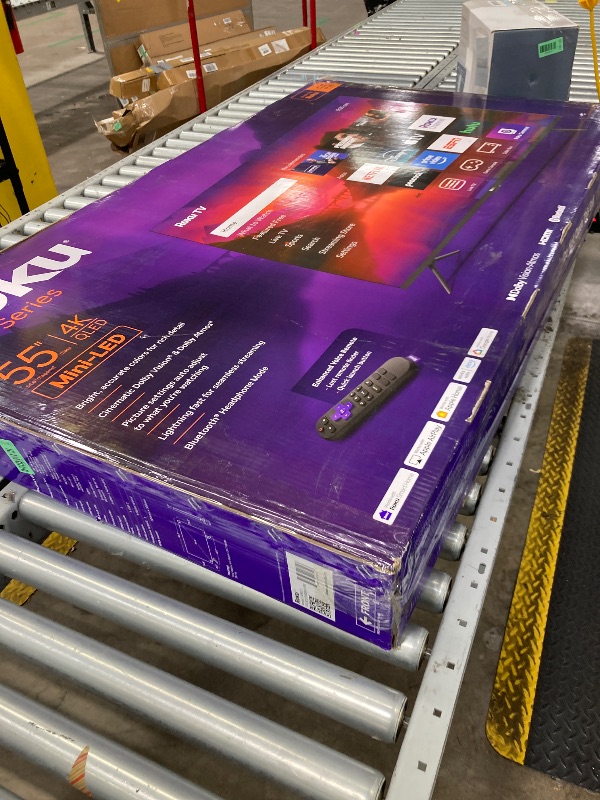 Photo 1 of ** NO RETURNS, NO REFUNDS** Roku 55-Inch Smart TV - Plus Series, 4K QLED Mini-LED TV - RokuTV