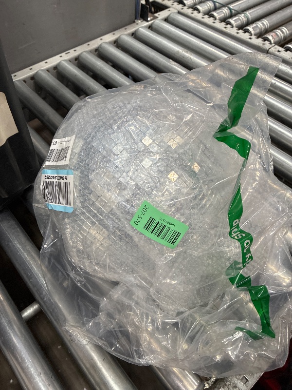 View 2 of 10-Inch Silver Mirror Disco Ball - The Ultimate Party Decoration for Wedding - Transform Your Event with Dazzling Light Reflections - Ideal for Dance Parties and Special Occasions - Silver