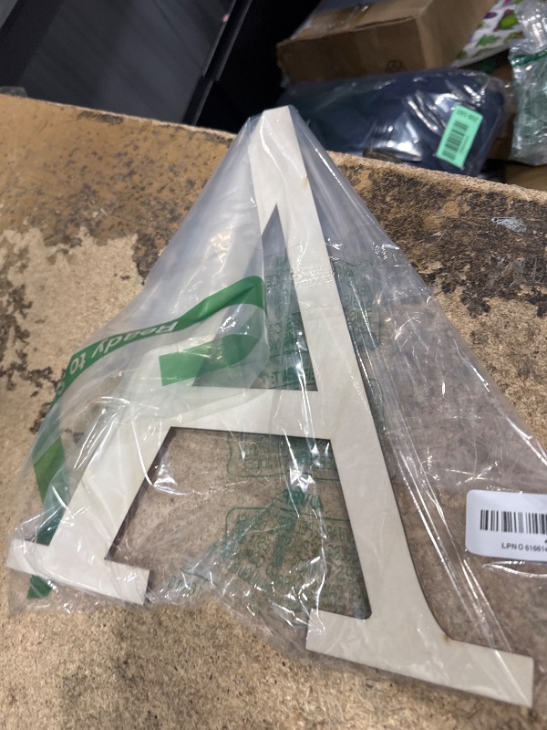 View 2 of 12 Inch Large Wooden Letters A for Wall Decor Unfinished Wood Letter Cutout