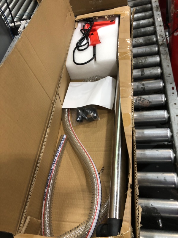 View 3 of 1980W Electric Fuel Transfer Barrel Pump, 110V 11000RPM,for 55Gallon Electric Transfer Pumps with 36in Stainless Steel Tube and 6.6ft Steel Wire Hose, for Diesel,Kerosene,White oil?etc