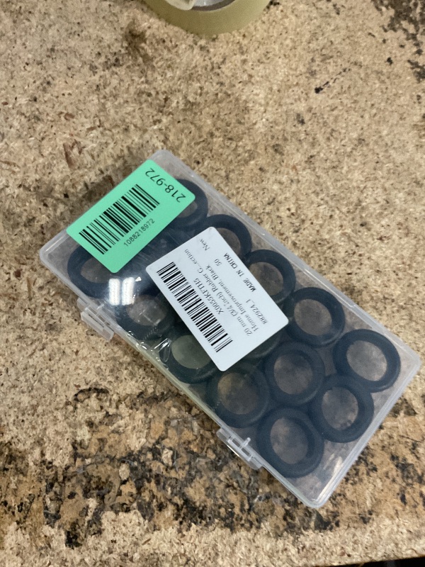View 2 of 20 mm (3/4 Inch) Rubber Grommets, 20 Pcs Hollow Rubber Washer
