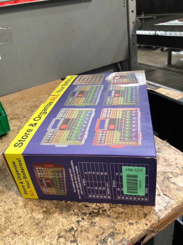 View 2 of *** CRACK/DAMAGE NEAR ONE CLIP - STILL FUNCTIONS JUST DAMAGED ***
Narotood Battery Organizer Storage Holder Box Case with Tester, Ultra-Large 280+ Batteries Double-Sided Variety Pack,Holds AA AAA 4A C D Cell 9V 3V Lithium18650 LR44 CR2 CR123 CR1632 - Blac
