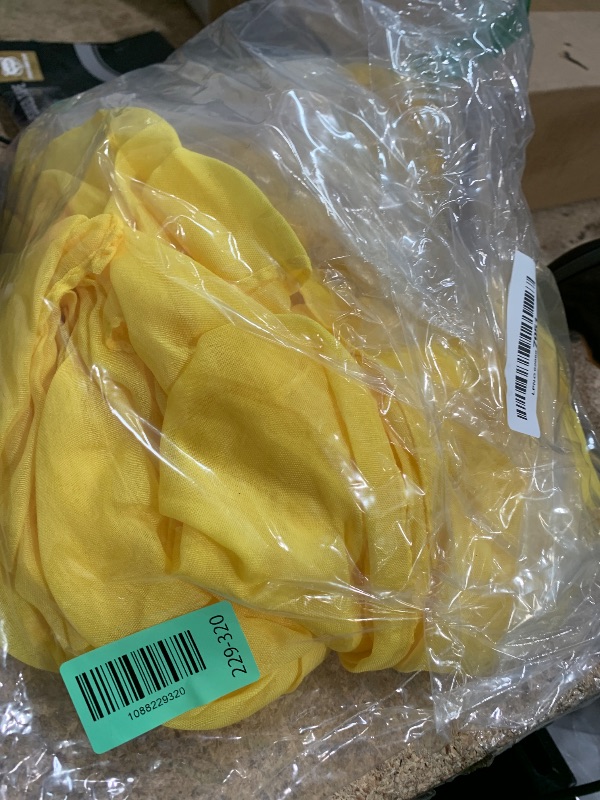 View 2 of 10 Pack Light Yellow Cheesecloth Table Runner 17x108 Inch Semi Sheer Boho Gauze Cheese Cloth Table Runners, for Wedding Bridal Shower Birthday Party Home Decor Garden Farmhouse