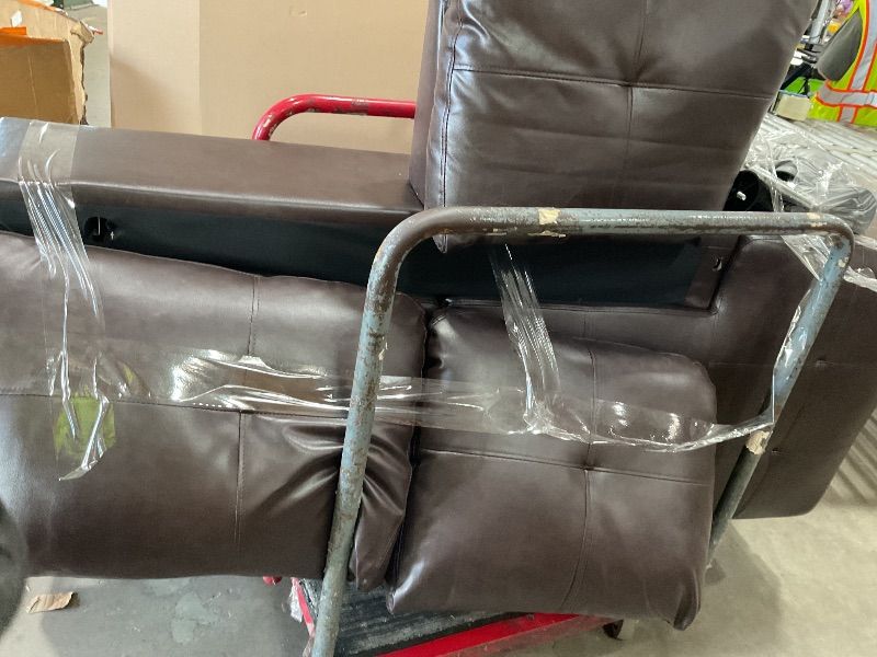 View 5 of ** not complete set**Topcomfy Leather right chaise Brown**missing main pcs. and ottoman