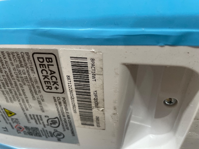 View 4 of ***UNKOWN IF MISSING PIECES*****
BLACK+DECKER Smart Portable Air Conditioner, 14,000 BTU, BPACT14WT, White
