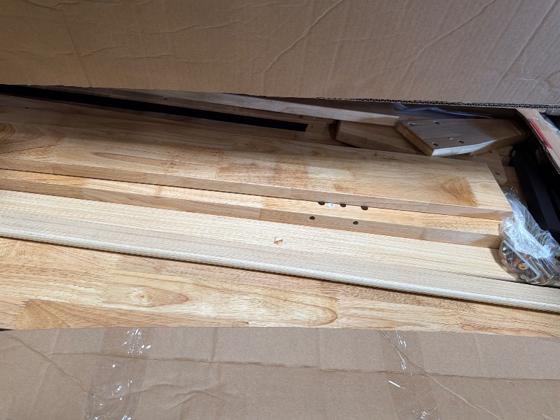 View 3 of ****MISSING THE HARDWARE, PARTIAL SET**** Novilla Queen Solid Wood Bed Frame