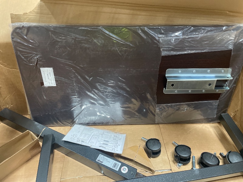 View 4 of **PARTS ONLY** Drive Medical Overbed Table - Woodgrain Top, Silver Vein