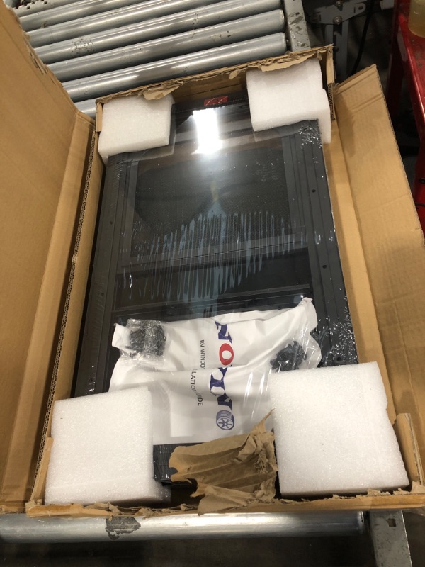 View 2 of 12"W x 22"H RV Windows for Cargo Trailer Camper,Tinted Vertical Sliding