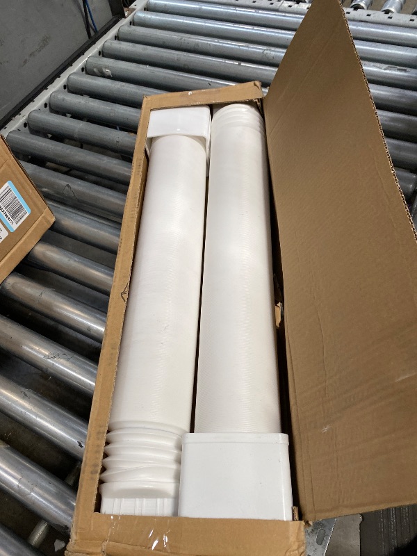 View 2 of 2 Pack Rain Gutter Downspout Extensions, Flexible Drain Downspout Extender, Down Spout Drain Extension Pipes,Extendable from 34 to 138 Inches
