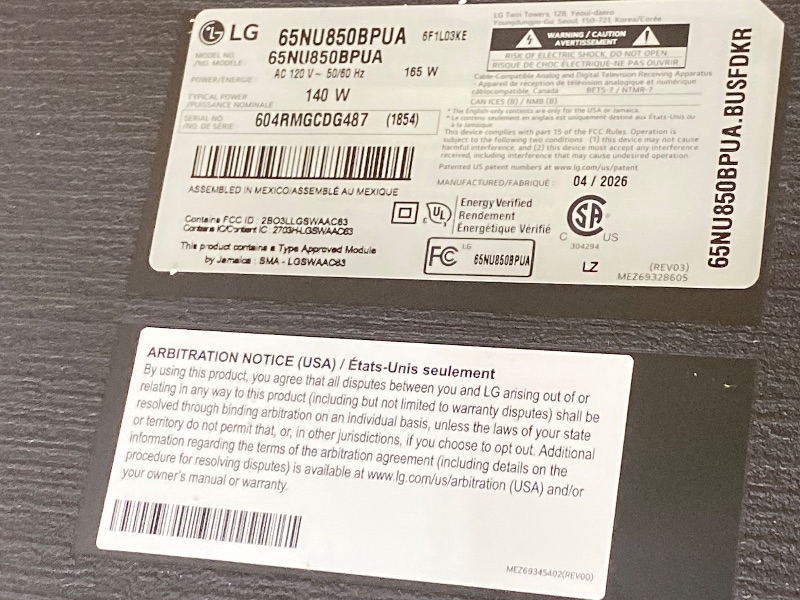 View 3 of **MAJOR DAMAGE** LG 65-Inch Nano AI 4K Smart TV