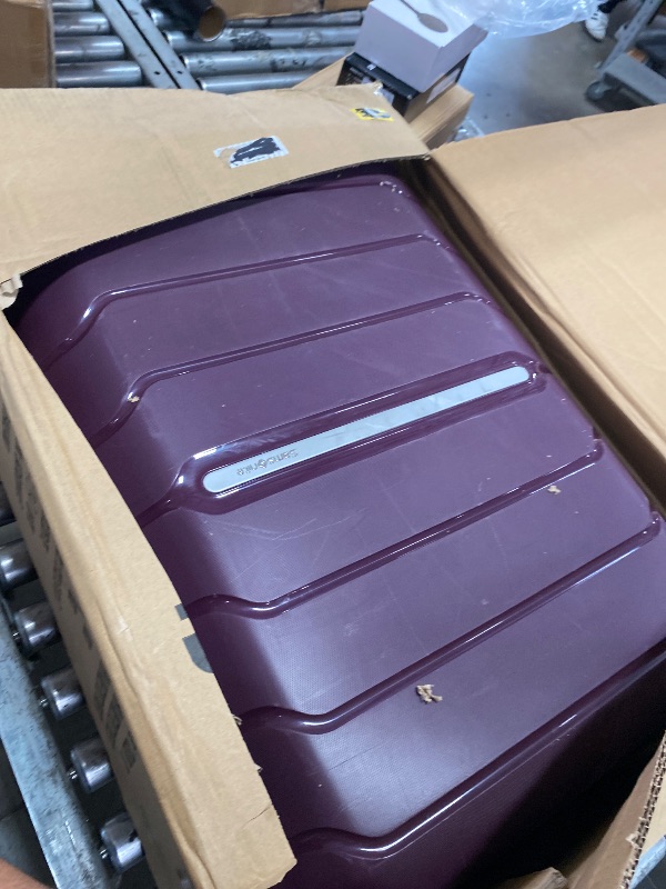 View 2 of ***** DAMAGED ZIPPER ***** Samsonite Freeform Large Checked Spinner Luggage - Amethyst Purple