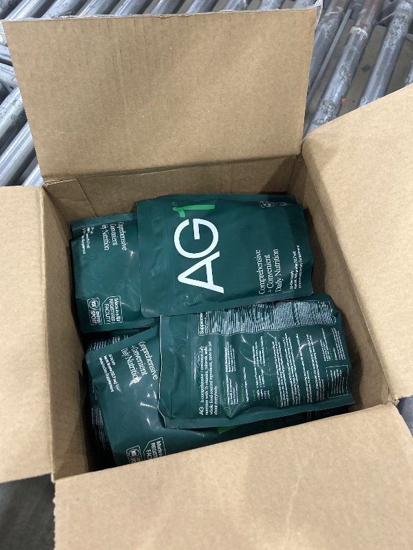 View 3 of **CASE OF 20** AG1 Greens Powder Refill Pouch – 75 Vitamins, Multivitamin & Probiotic | Gut Health Support | Vegan, Keto, Gluten Free | Athletic Greens Supplement - Pouch Only, Classic Formula