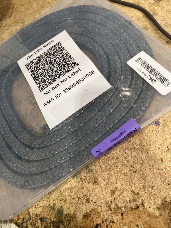 View 2 of 10 Feet Length Flexible Graphite Braided Compression Packing (1/2" x 1/2") for Pump Valve or Mechanical Seal