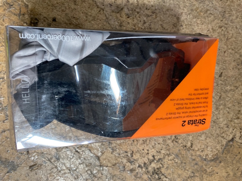 View 2 of 100% STRATA 2 Moto/MTB Goggle - Black; Mirror Silver